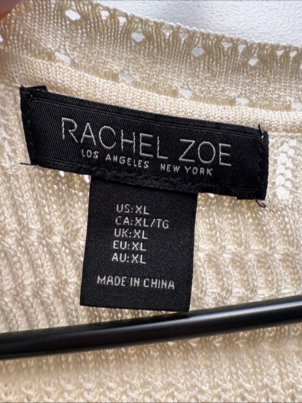 NWT Rachel Zoe Cream Knit Sleeveless Midi Dress with Waist Tie XL - Picture 5 of 8